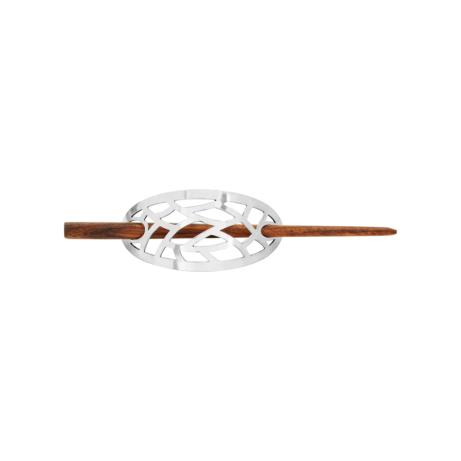 Teejh Aisha Silver lossy Bun Stick