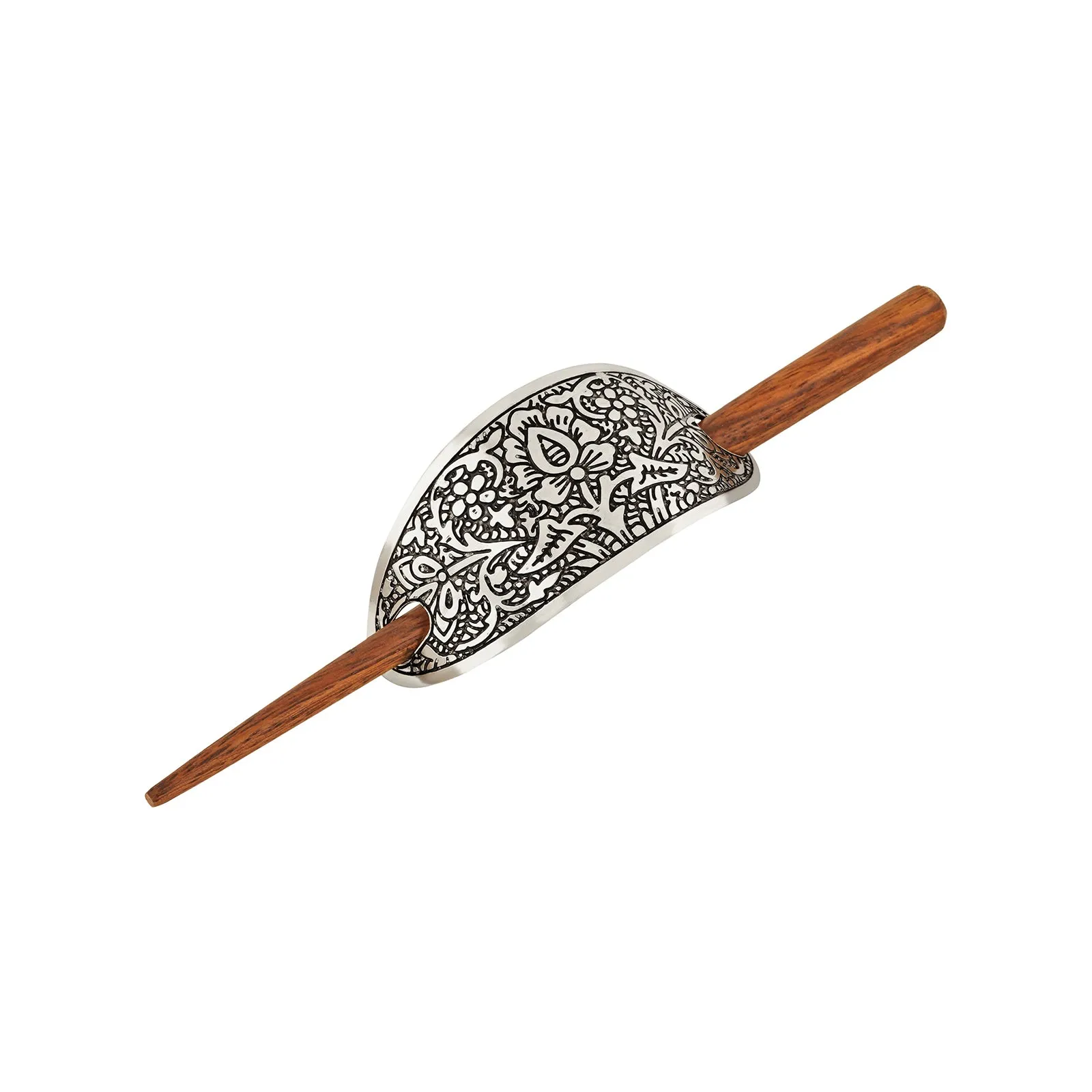 Teejh Akanksha Silver lossy Bun Stick