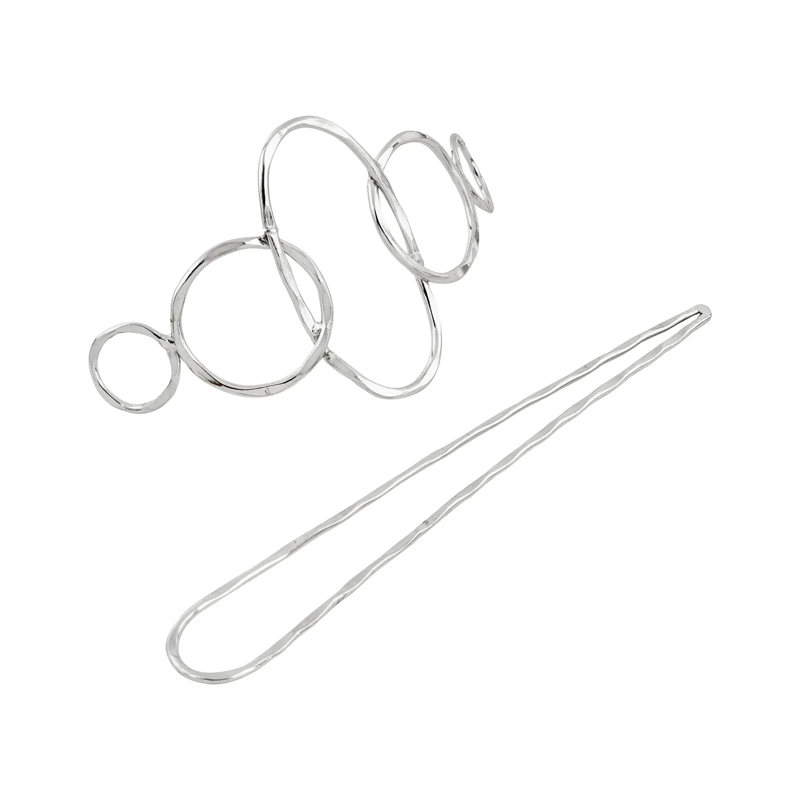 Teejh Harinder Silver lossy Bun Stick