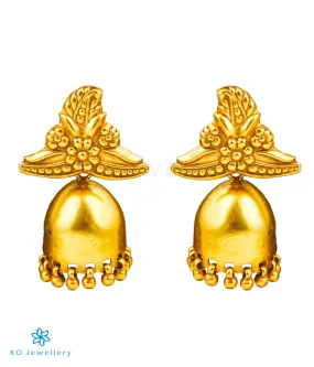The Aadhya Silver Kempu Jhumka