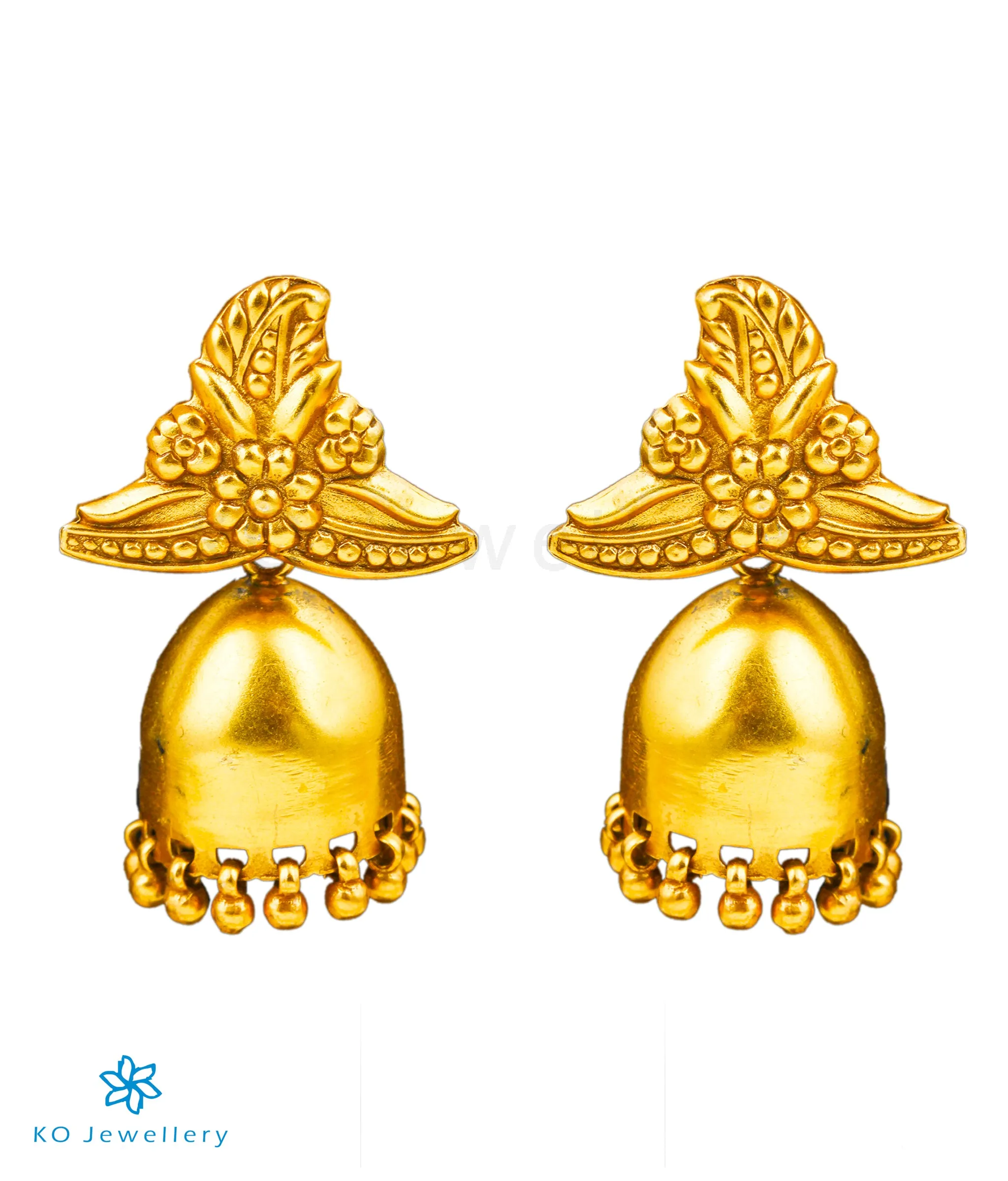 The Aadhya Silver Kempu Jhumka