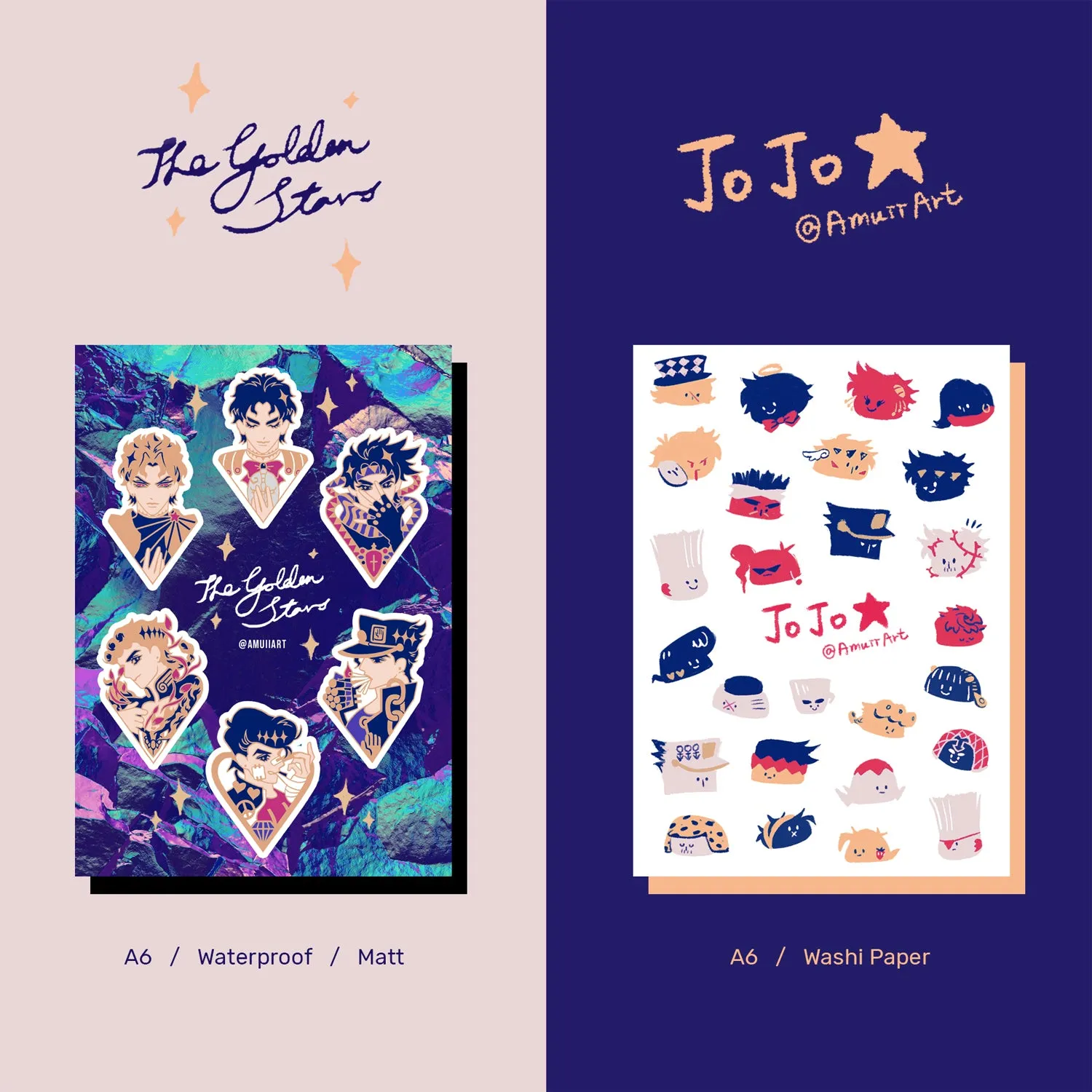 The Golden Stars 2020 / JJBA enamel Pins