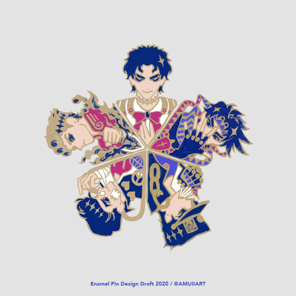 The Golden Stars 2020 / JJBA enamel Pins