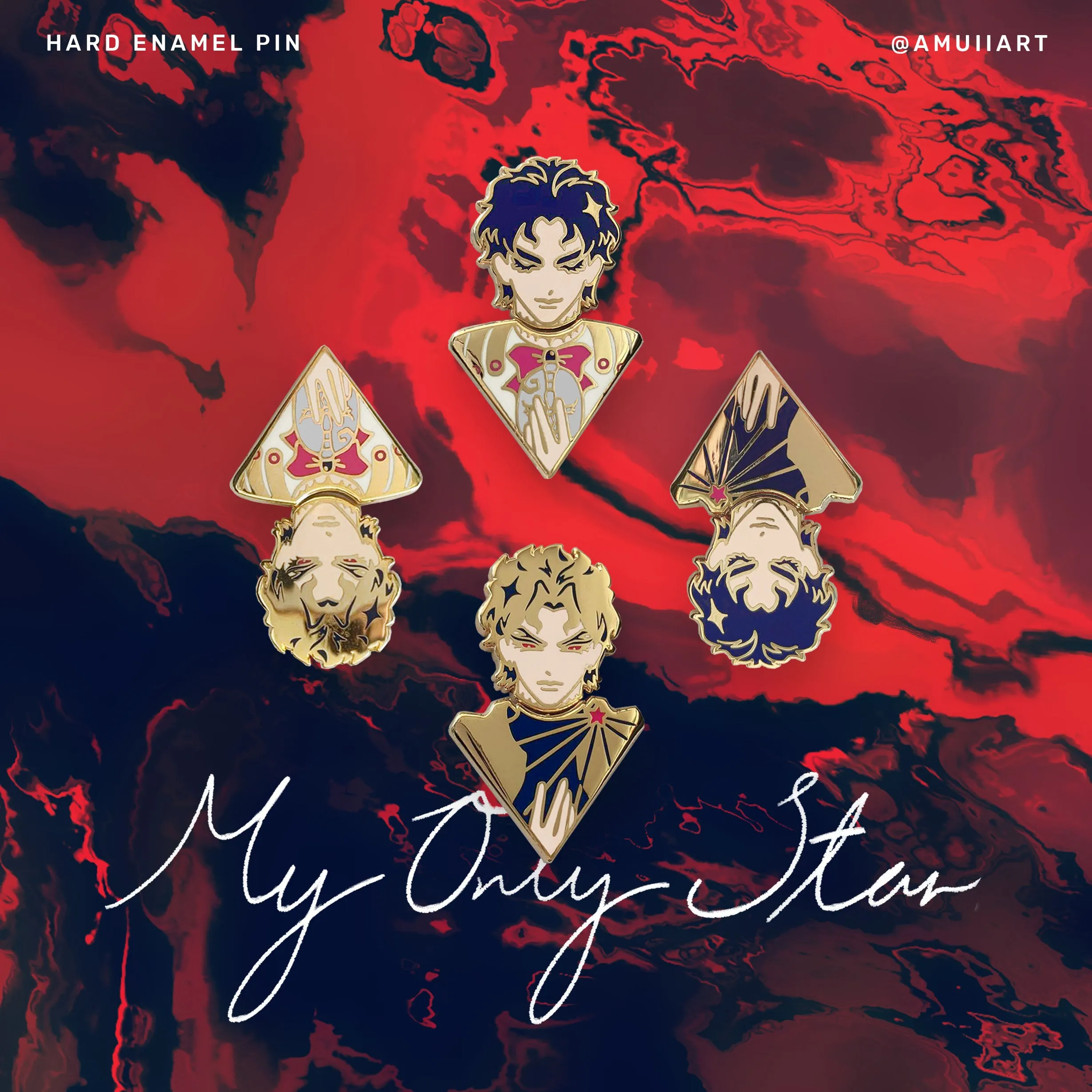 The Golden Stars 2020 / JJBA enamel Pins