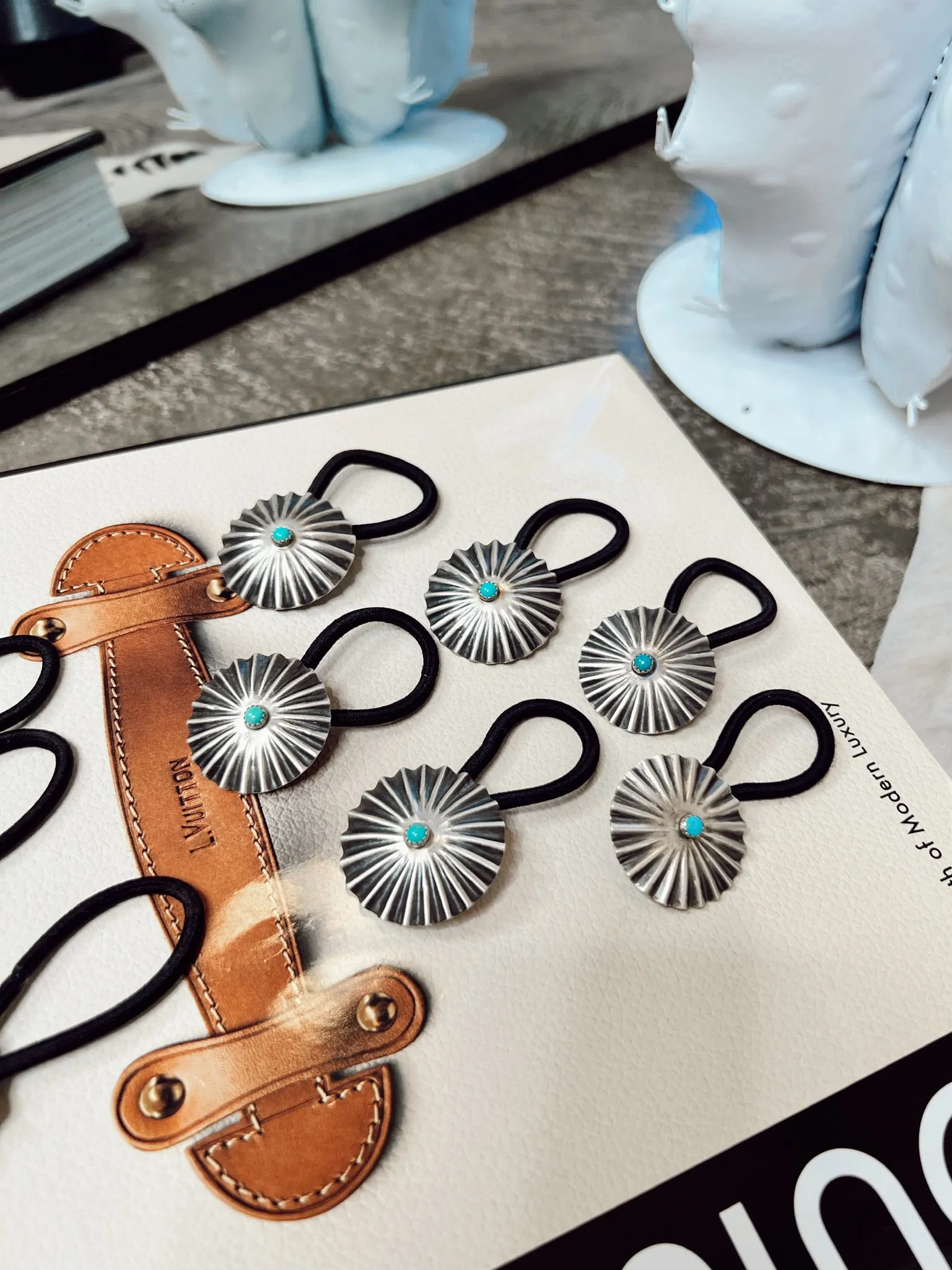 The Santa Fe Hair Tie w/ Turquoise