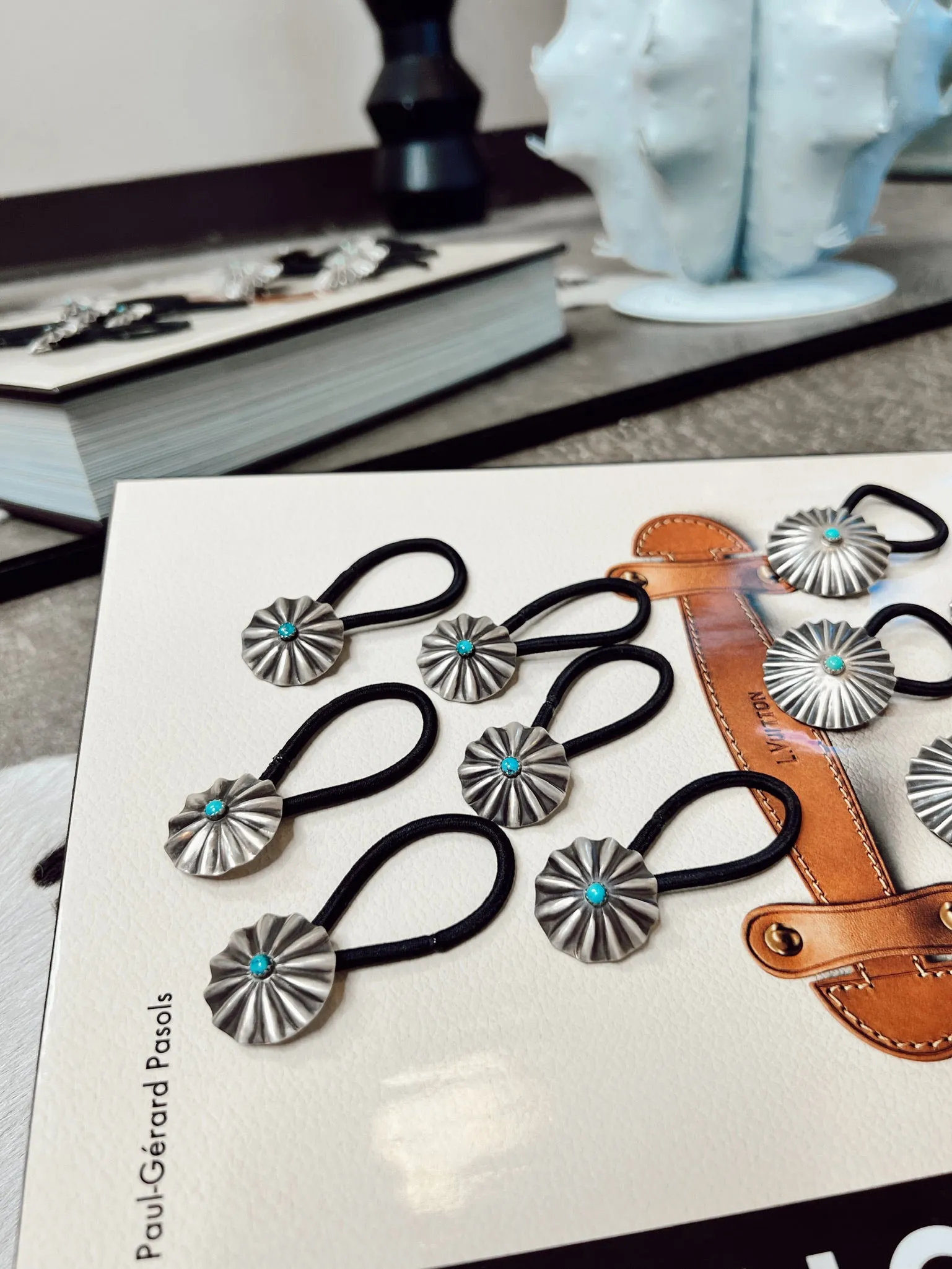 The Santa Fe Hair Tie w/ Turquoise