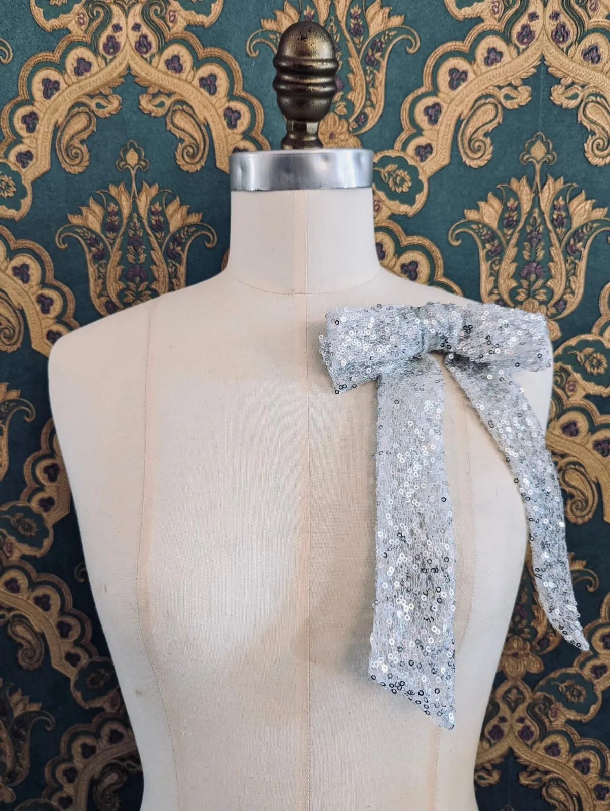 The Stardust Sequin Bow Brooch