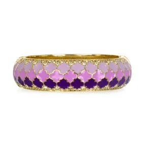 Tuile Lilac Wide Bangle Bracelet