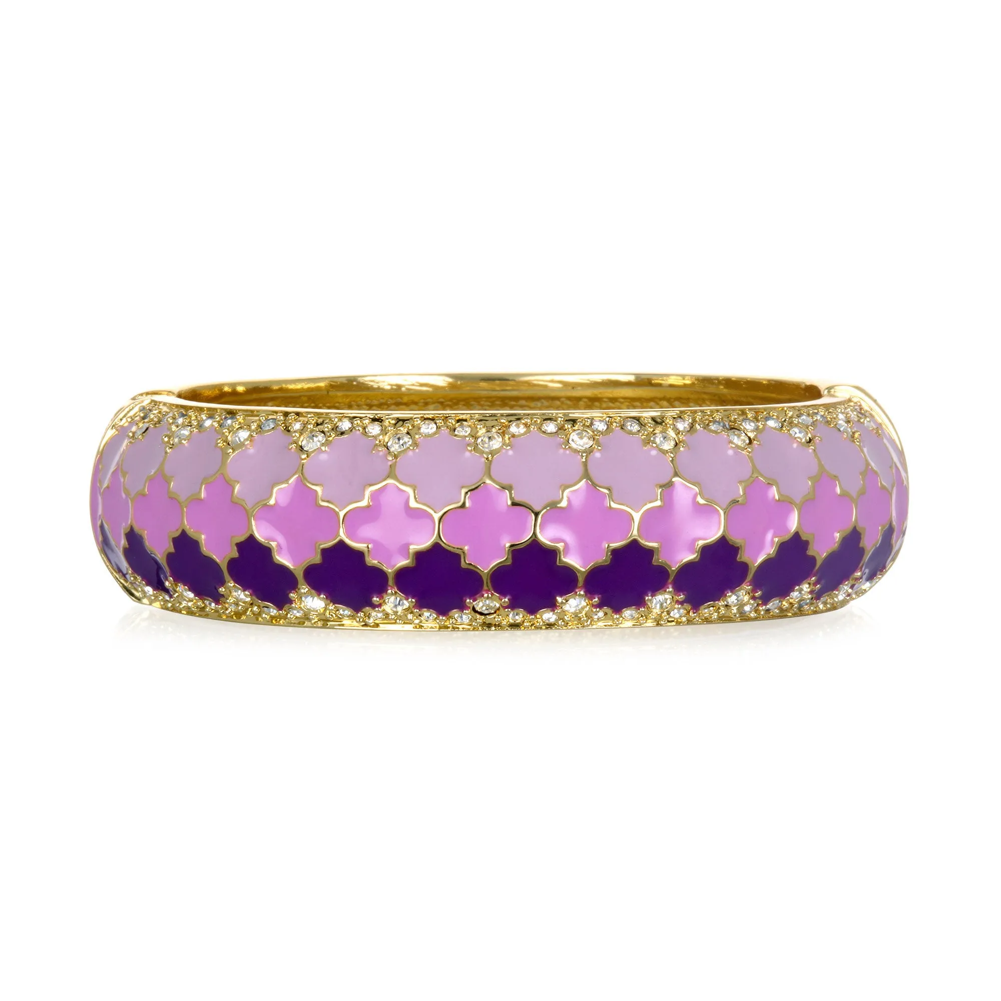 Tuile Lilac Wide Bangle Bracelet