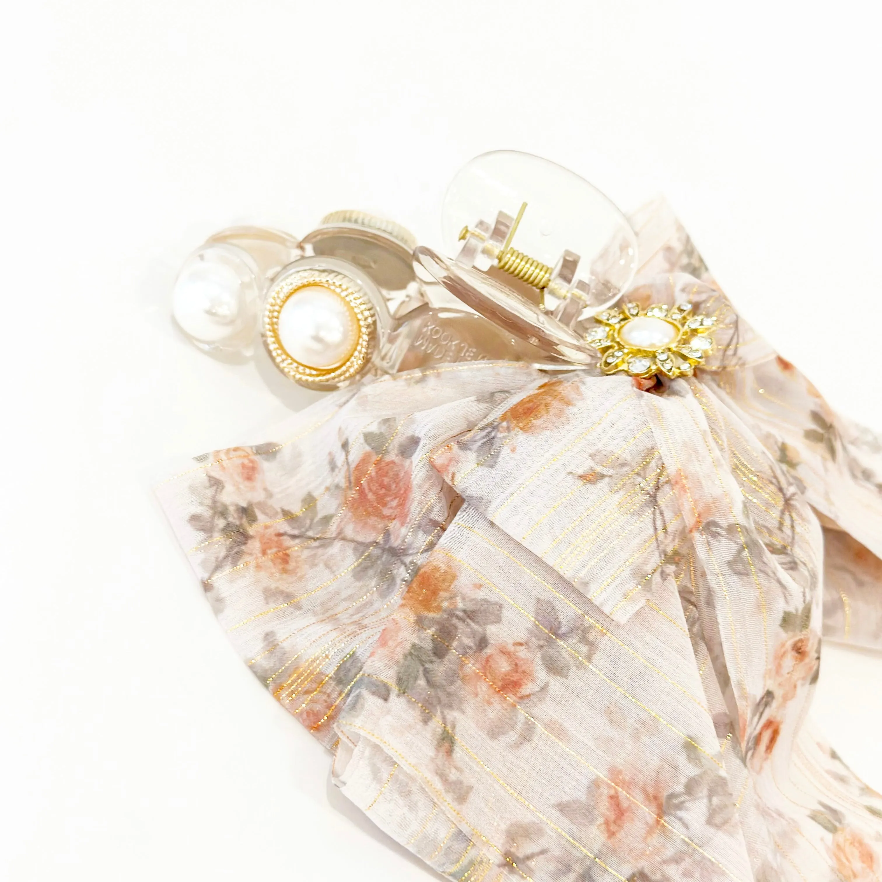 Vintage Rose Sailor Ribbon Hair Claw