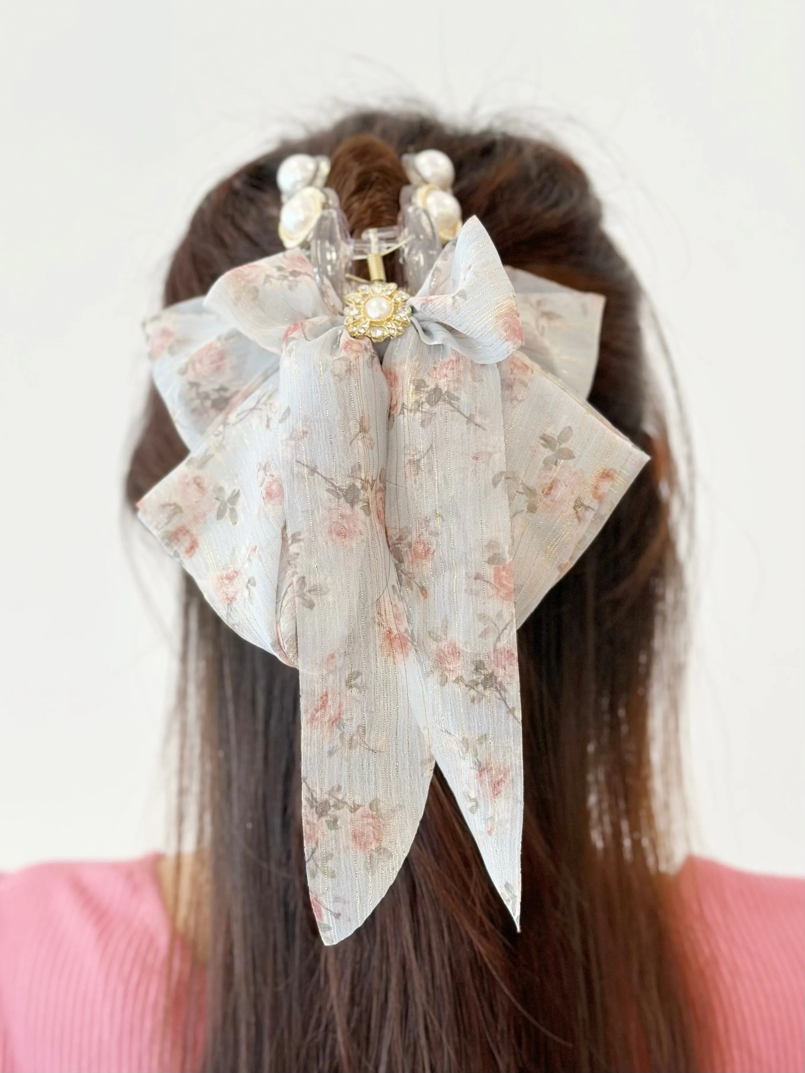 Vintage Rose Sailor Ribbon Hair Claw