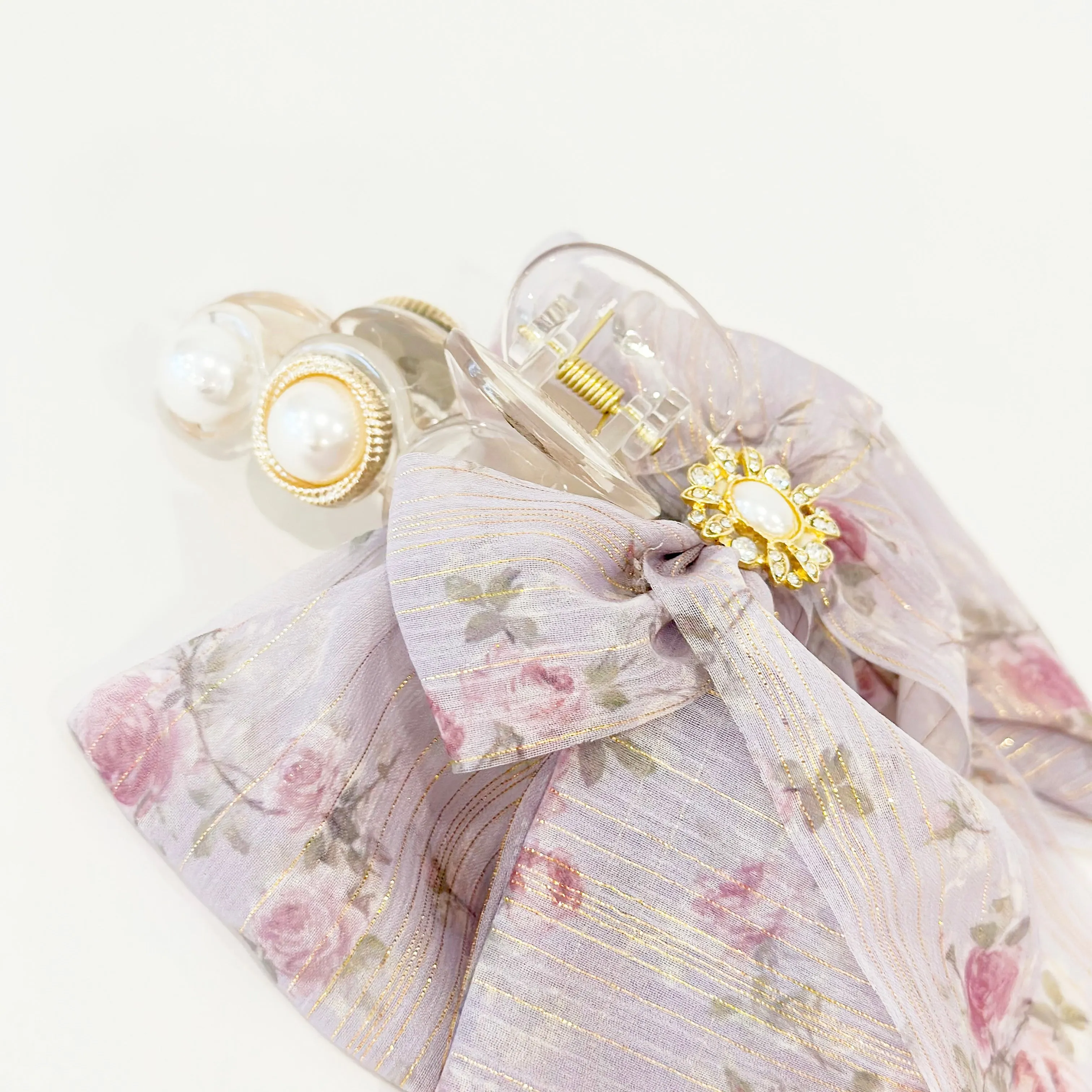 Vintage Rose Sailor Ribbon Hair Claw