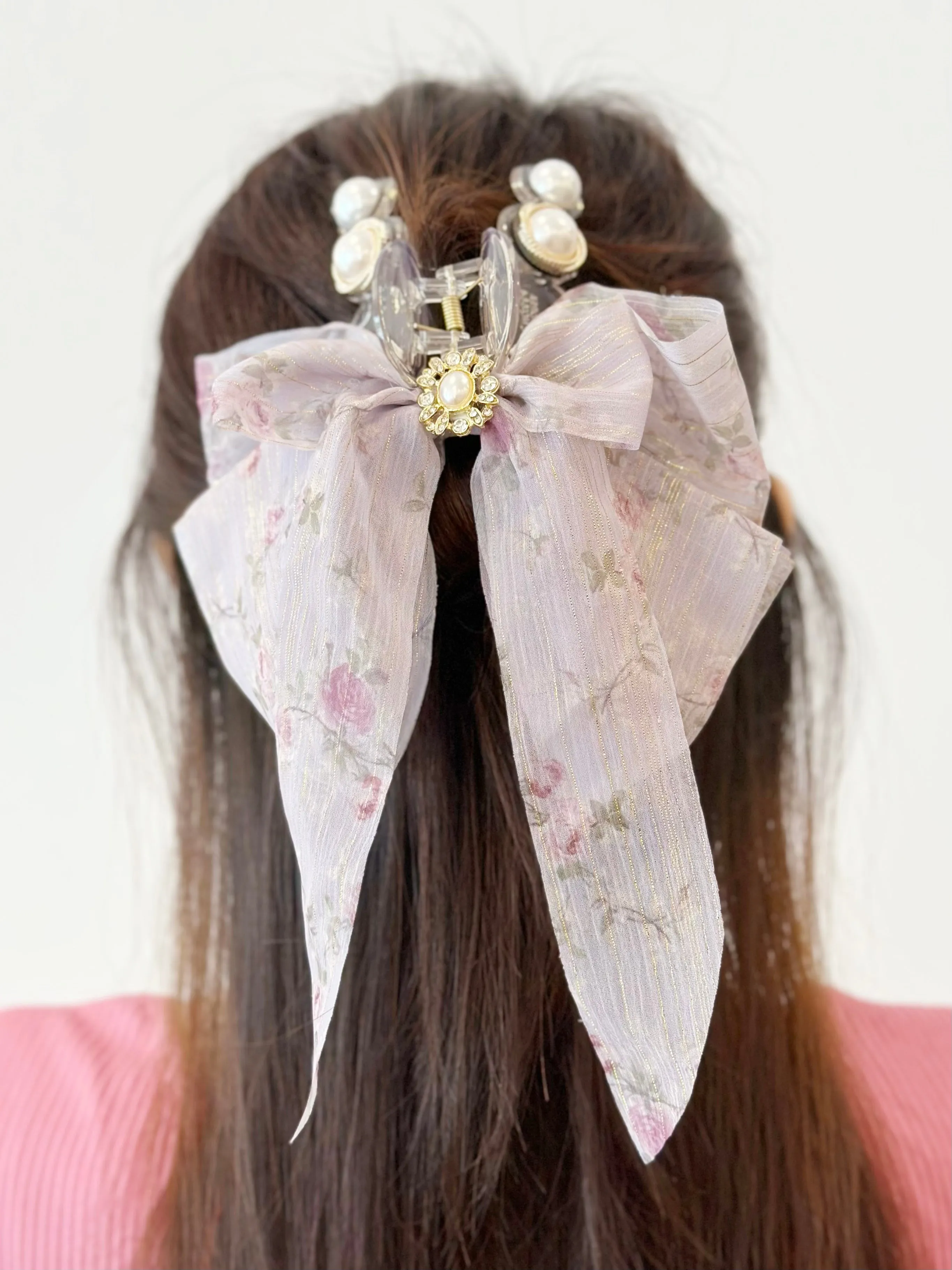 Vintage Rose Sailor Ribbon Hair Claw