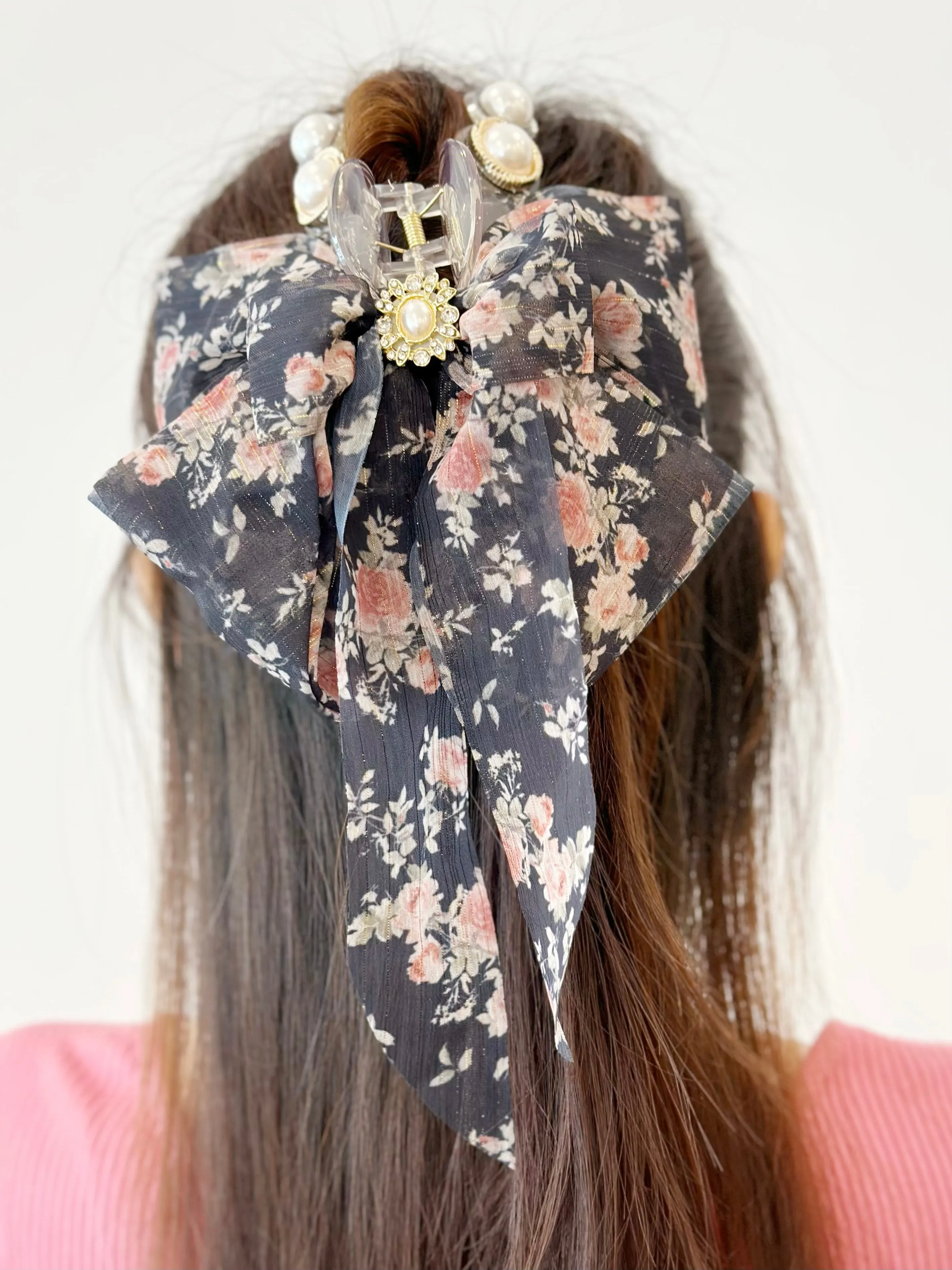 Vintage Rose Sailor Ribbon Hair Claw