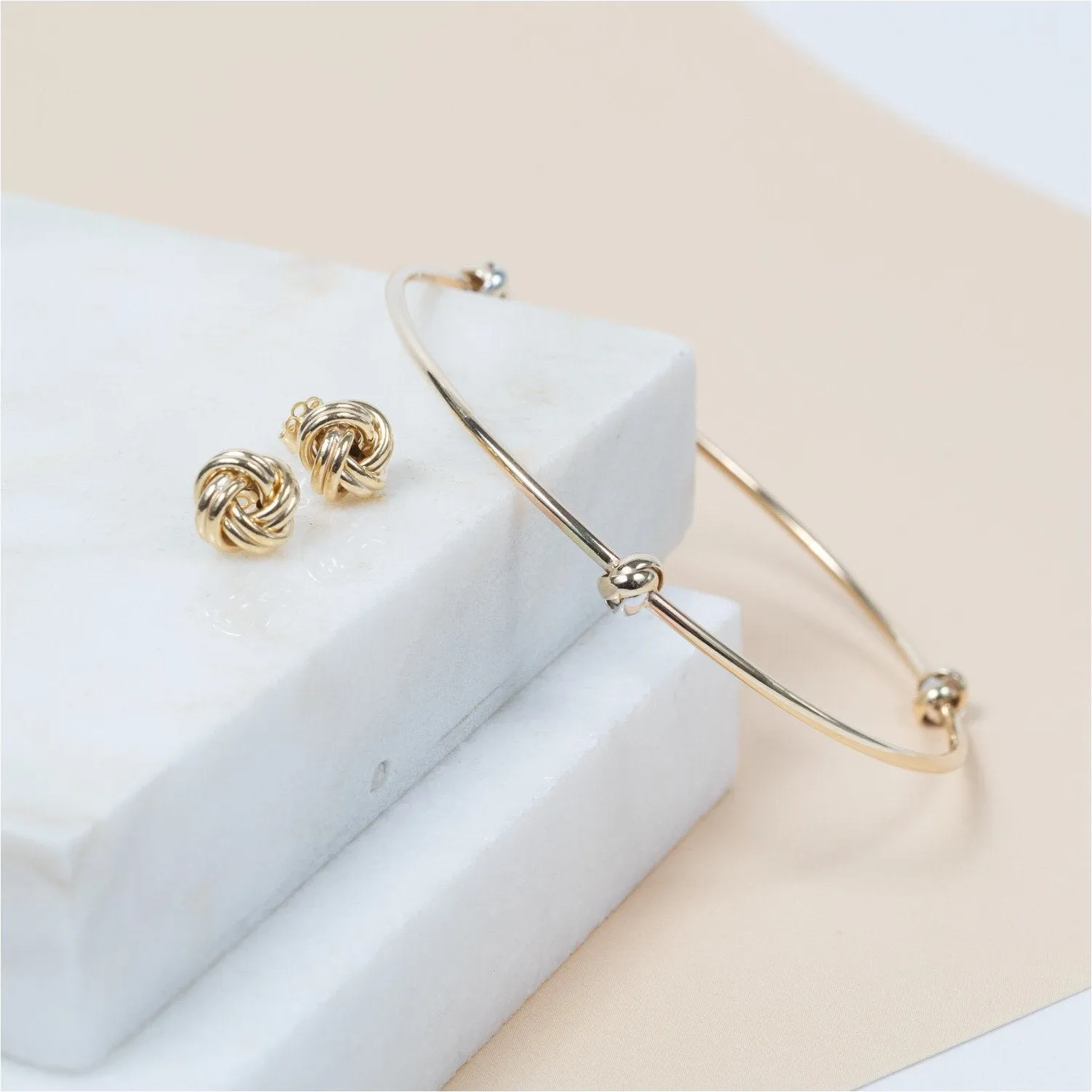 Walton 9ct Yellow Gold Knot Earrings