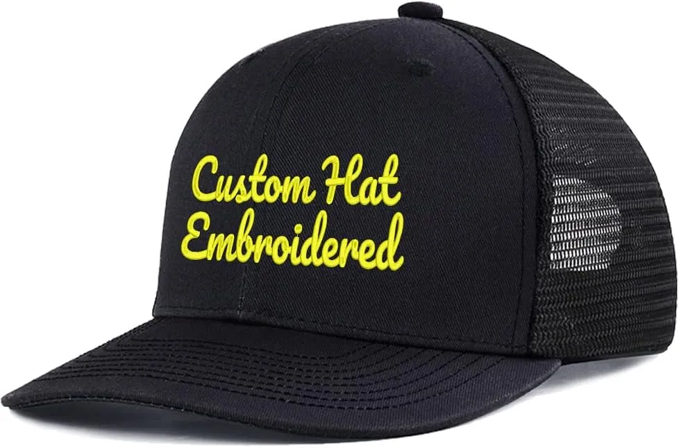 Wholesale Custom Hat Custom Text/Logo Embroidered Hat for Men Women Trucker Hat