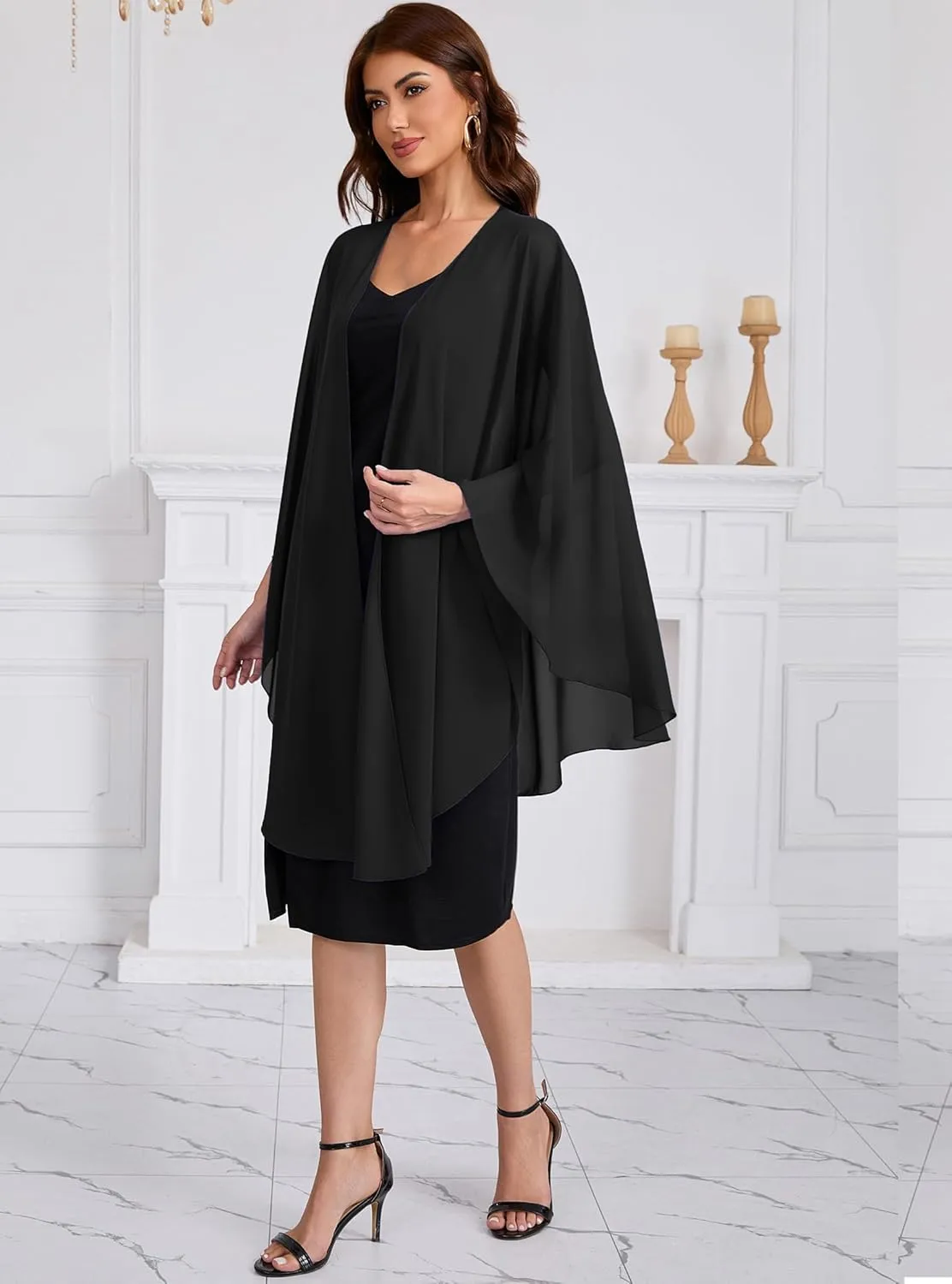 Women's Shawls and Wraps for Evening Dress Chiffon Scarf Soft Elegant Pashmina Wedding Bridal Scarve