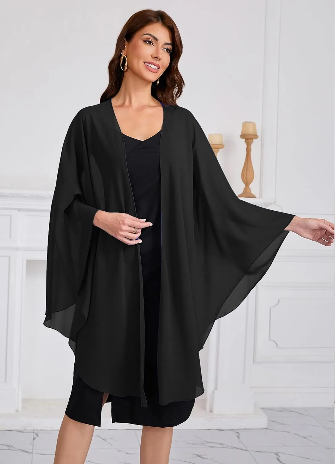 Women's Shawls and Wraps for Evening Dress Chiffon Scarf Soft Elegant Pashmina Wedding Bridal Scarve
