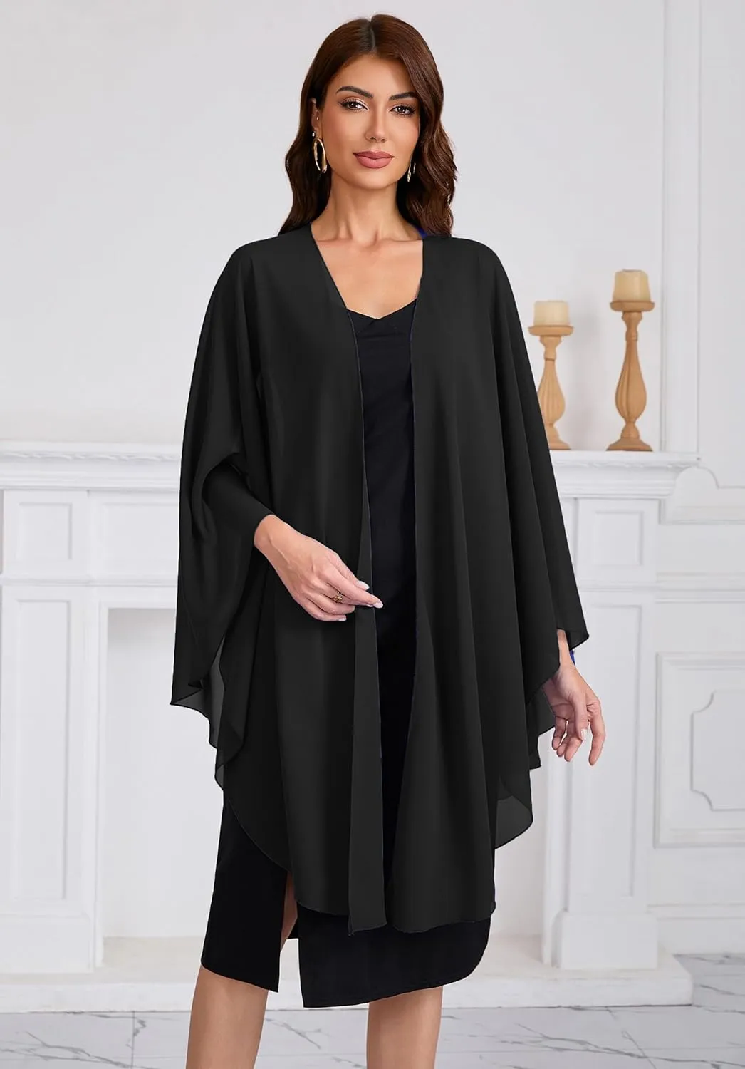 Women's Shawls and Wraps for Evening Dress Chiffon Scarf Soft Elegant Pashmina Wedding Bridal Scarve
