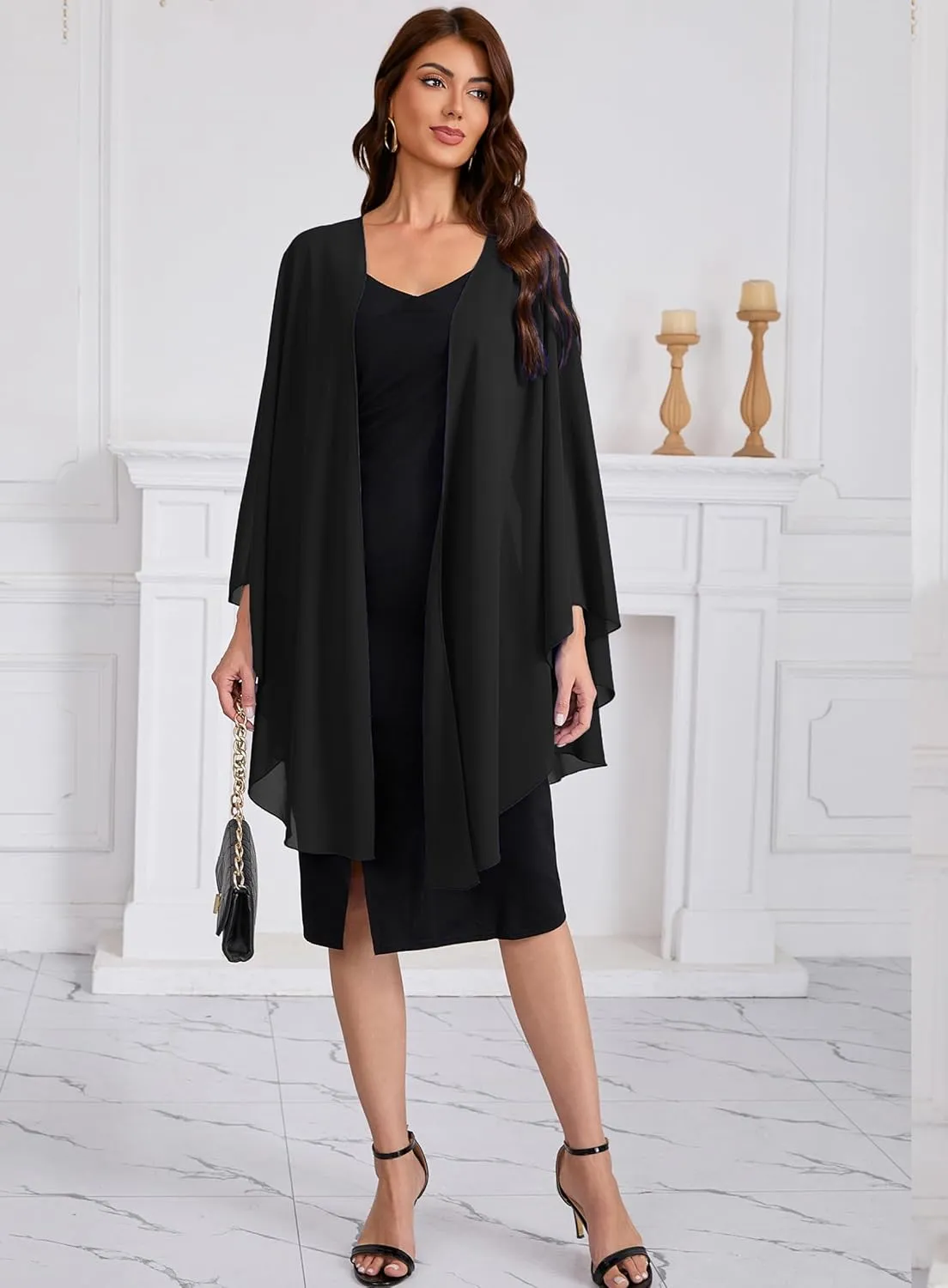 Women's Shawls and Wraps for Evening Dress Chiffon Scarf Soft Elegant Pashmina Wedding Bridal Scarve