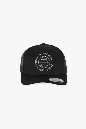 Worldwide Mesh Snapback - Black