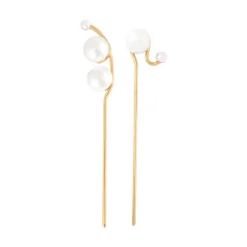 Yellow Chimes Hair Stick for Bun Stick for Women & Girls Hair Accessories for Women 2 Pcs Juda Bun Hair Stick Pearl Juda Pins for Hair Bun Accessory Hair Bun Ties Gift for Women & Girls